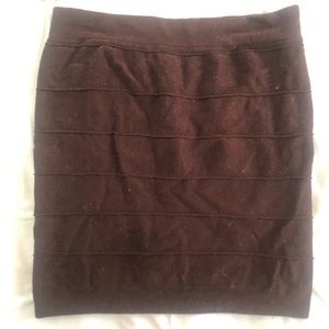 Brown mini skirt fits small to medium